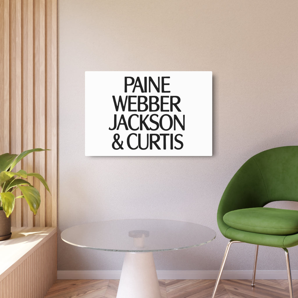 Paine Webber Jackson & Curtis Metal Sign