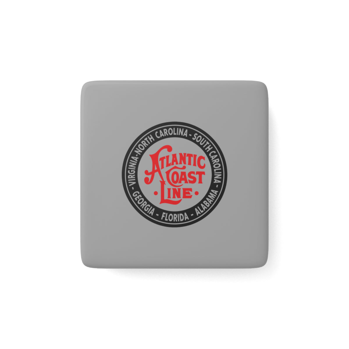 Atlantic Coast Line Railroad Square Porcelain Fridge Magnet