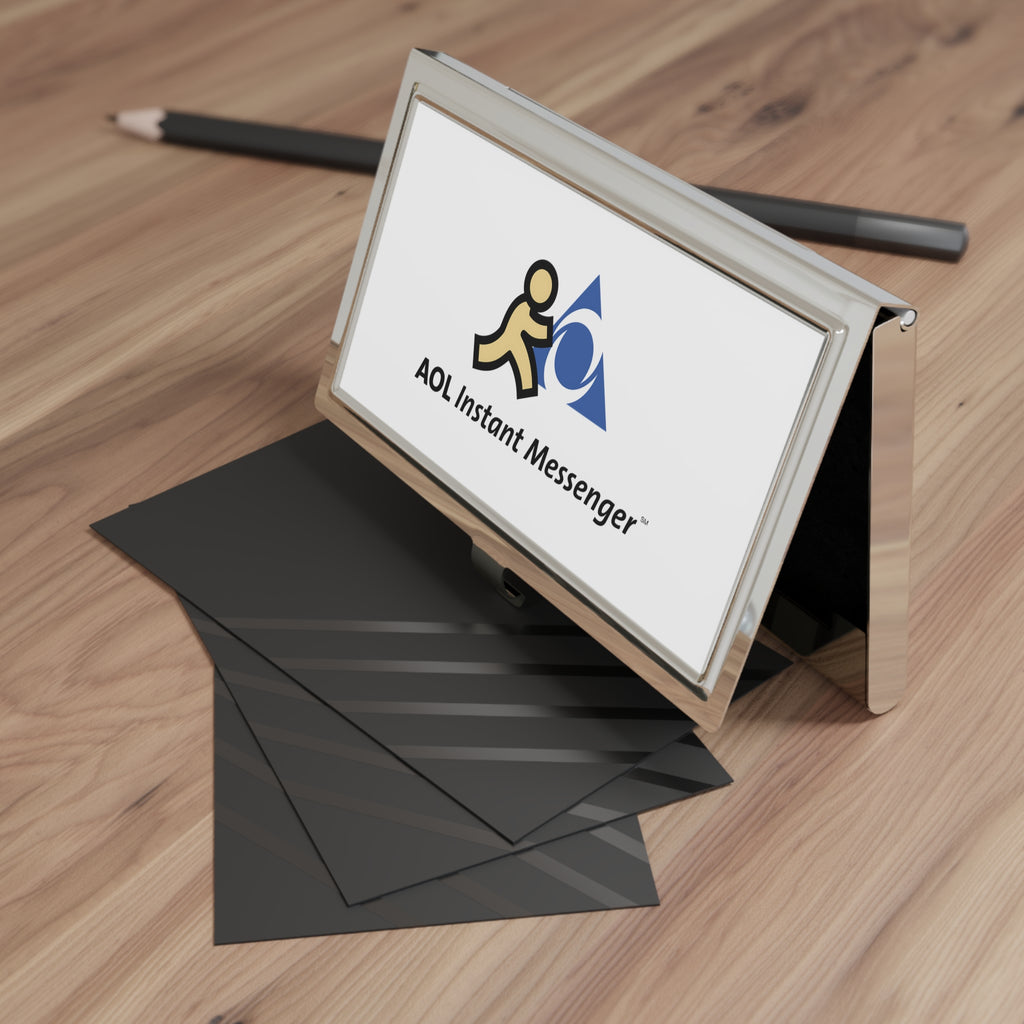AOL Instant Messenger (AIM) Metal Business Card Holder