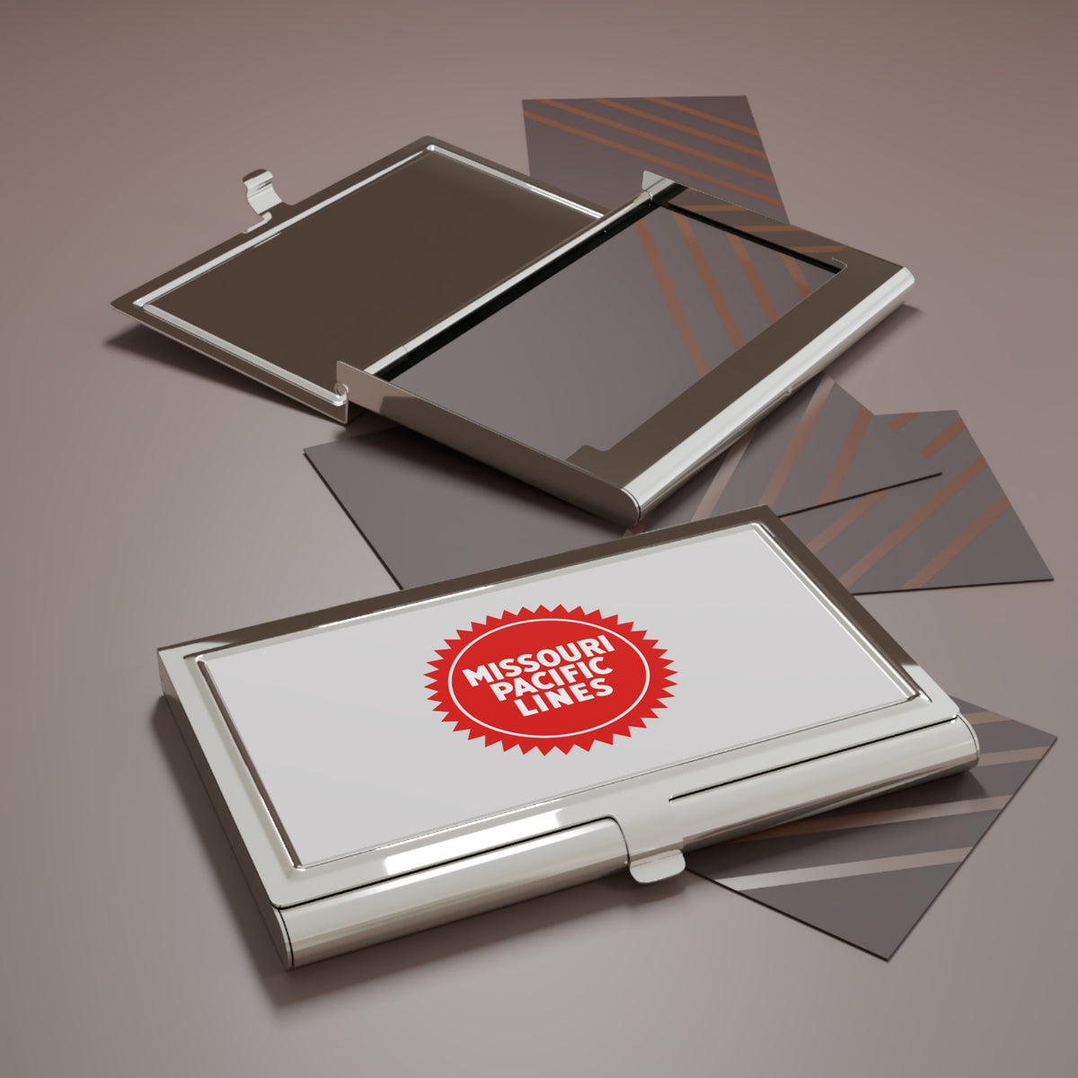 Missouri Pacific Railroad Metal Business Card Holder