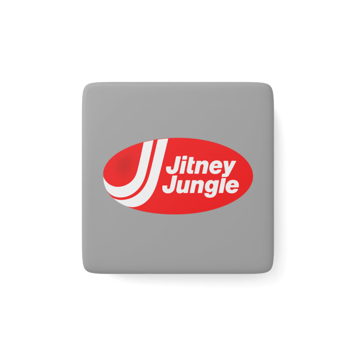 Jitney Jungle Square Porcelain Fridge Magnet