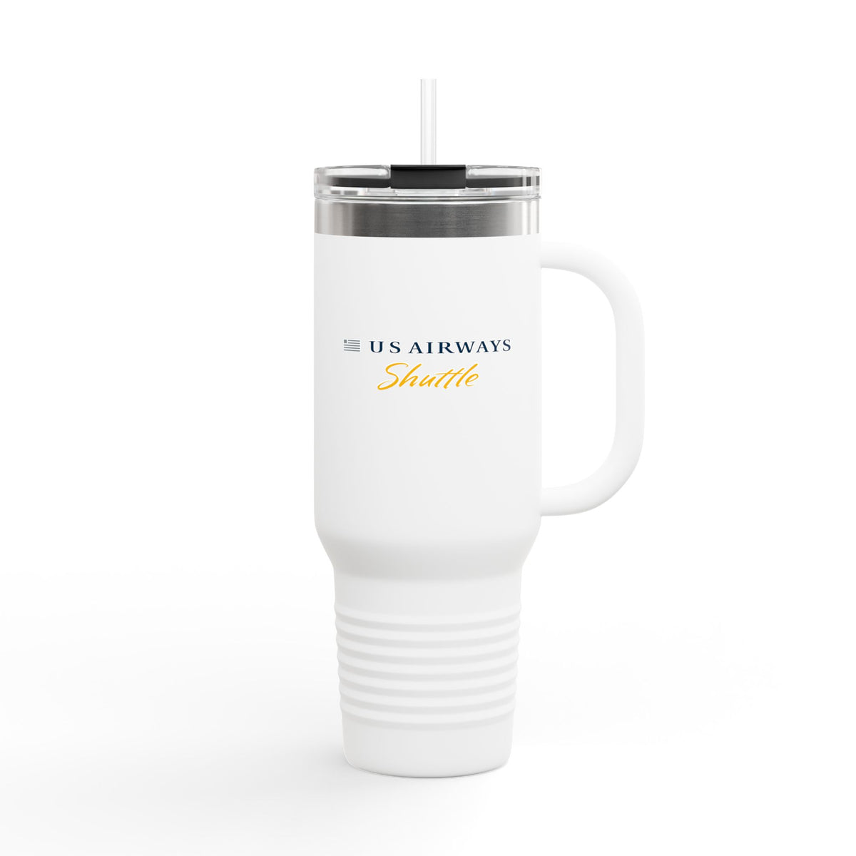 US Airways Shuttle 40oz Insulated Travel Mug Stainless Tumbler