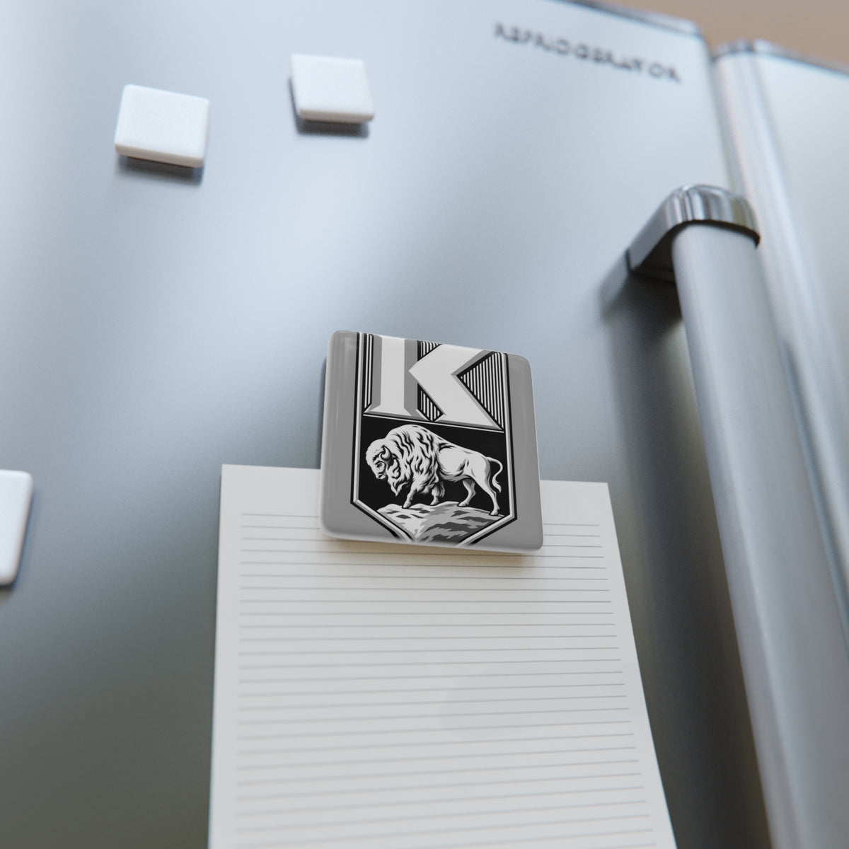 Kaiser Motors Square Porcelain Fridge Magnet