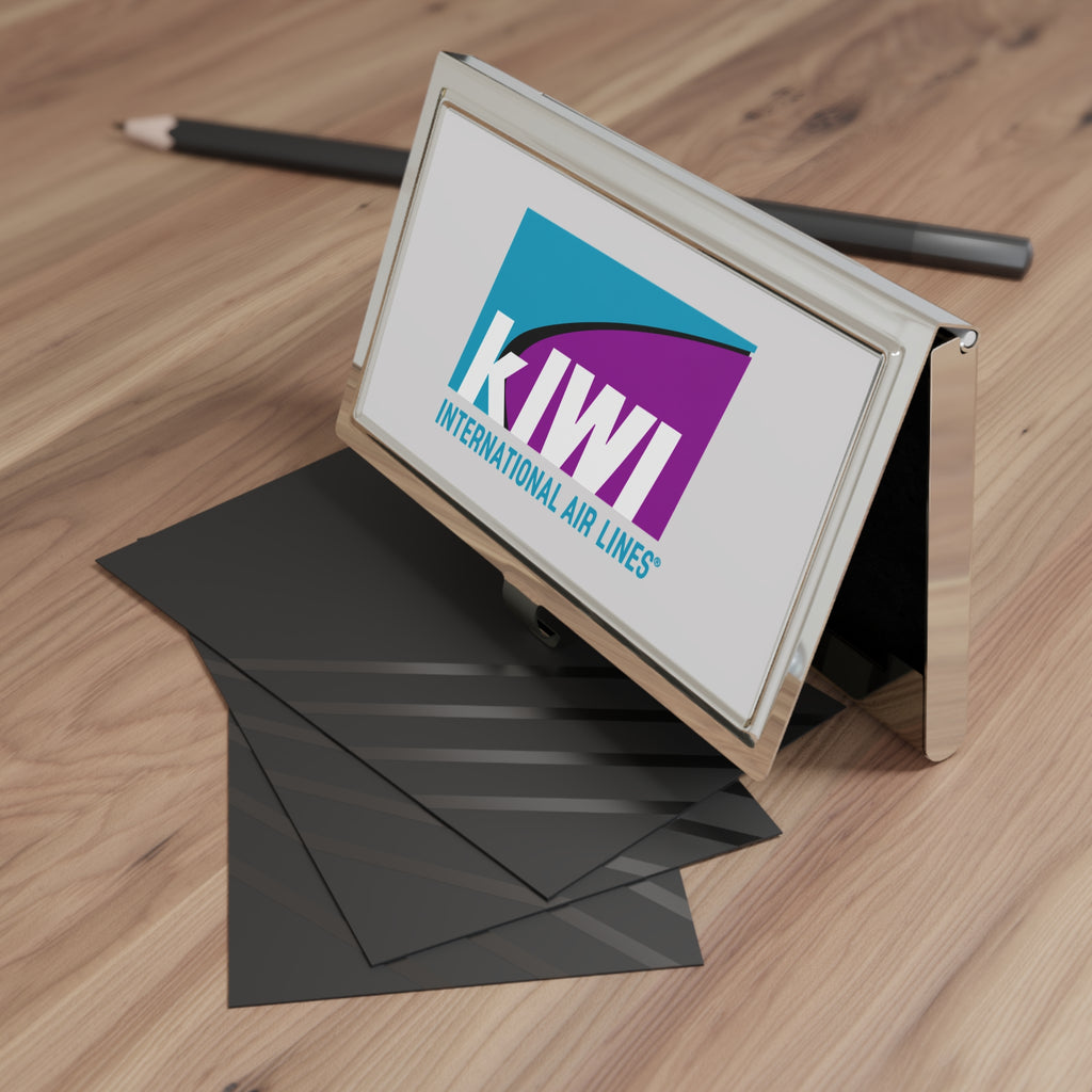 Kiwi International Air Lines Metal Business Card Holder