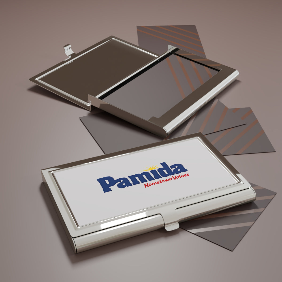 Pamida Metal Business Card Holder