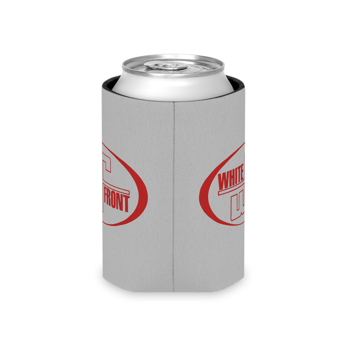 White Front Can Cooler
