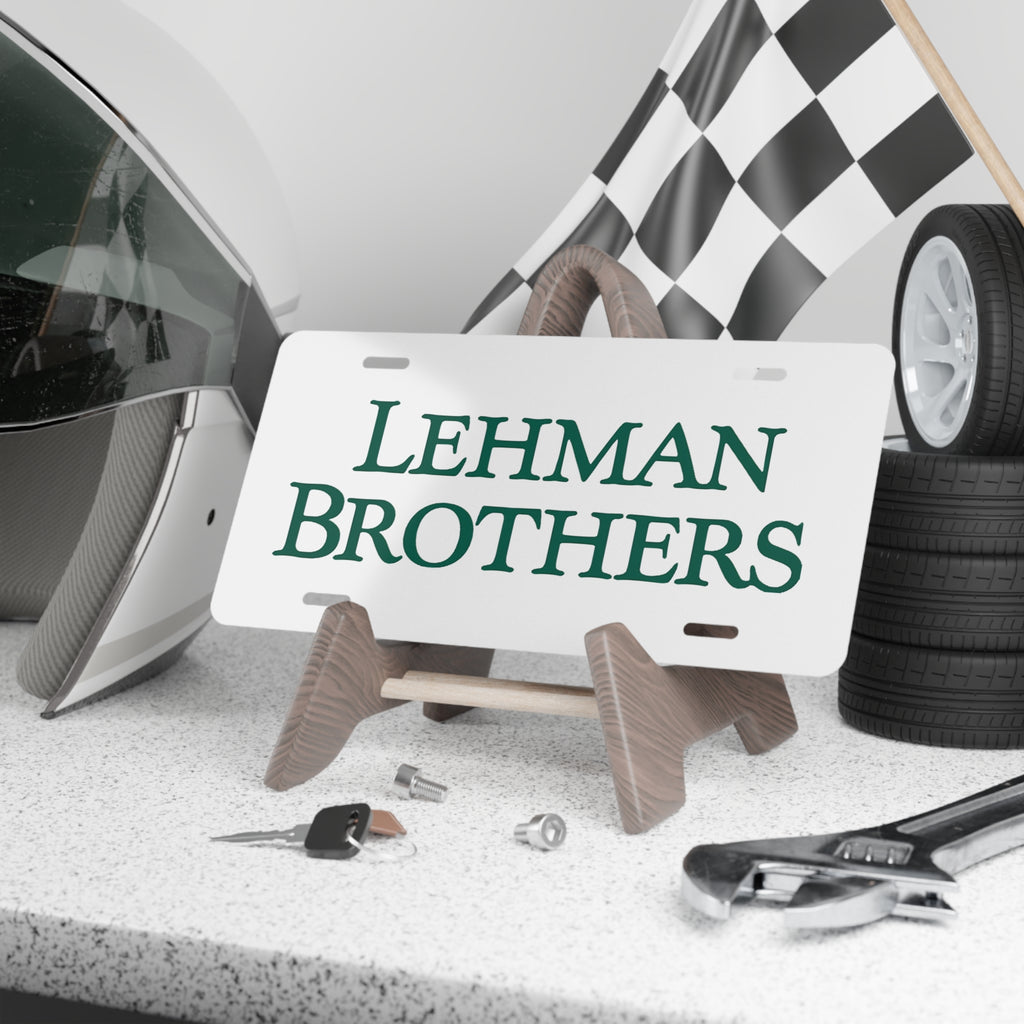Lehman Brothers Vanity License Plate