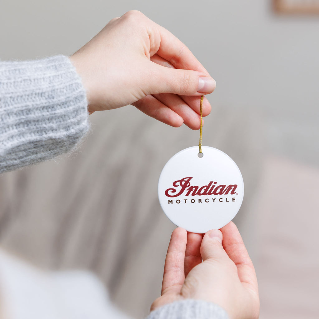 Indian Motorcycle Ceramic Ornament
