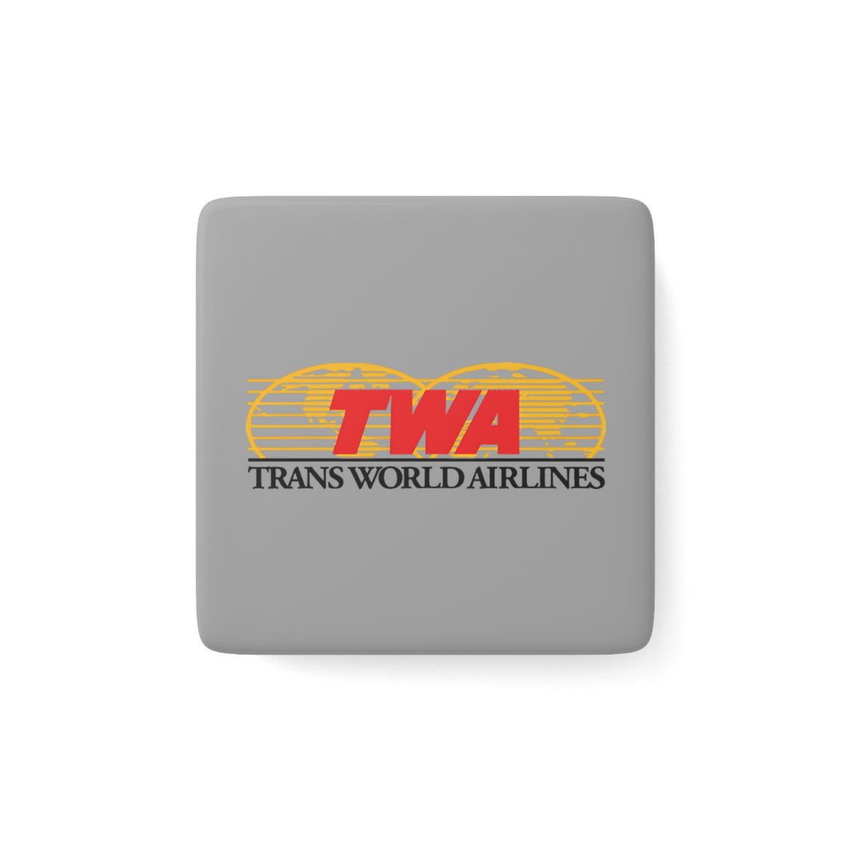 Trans World Airlines (TWA) Square Porcelain Fridge Magnet
